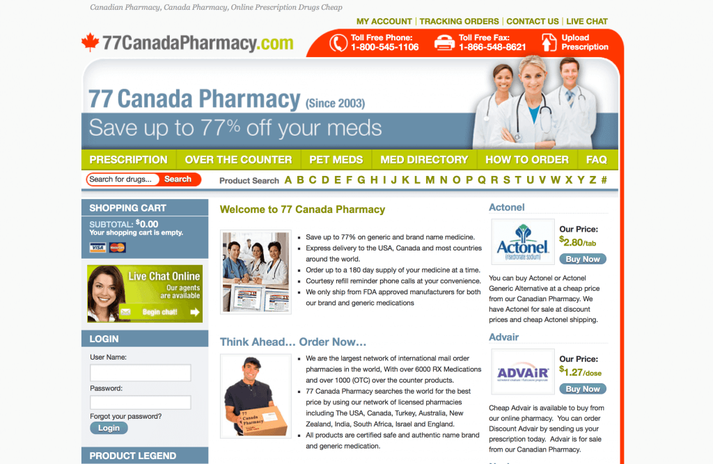 77CanadaPharmacy.com Pharmacy Review