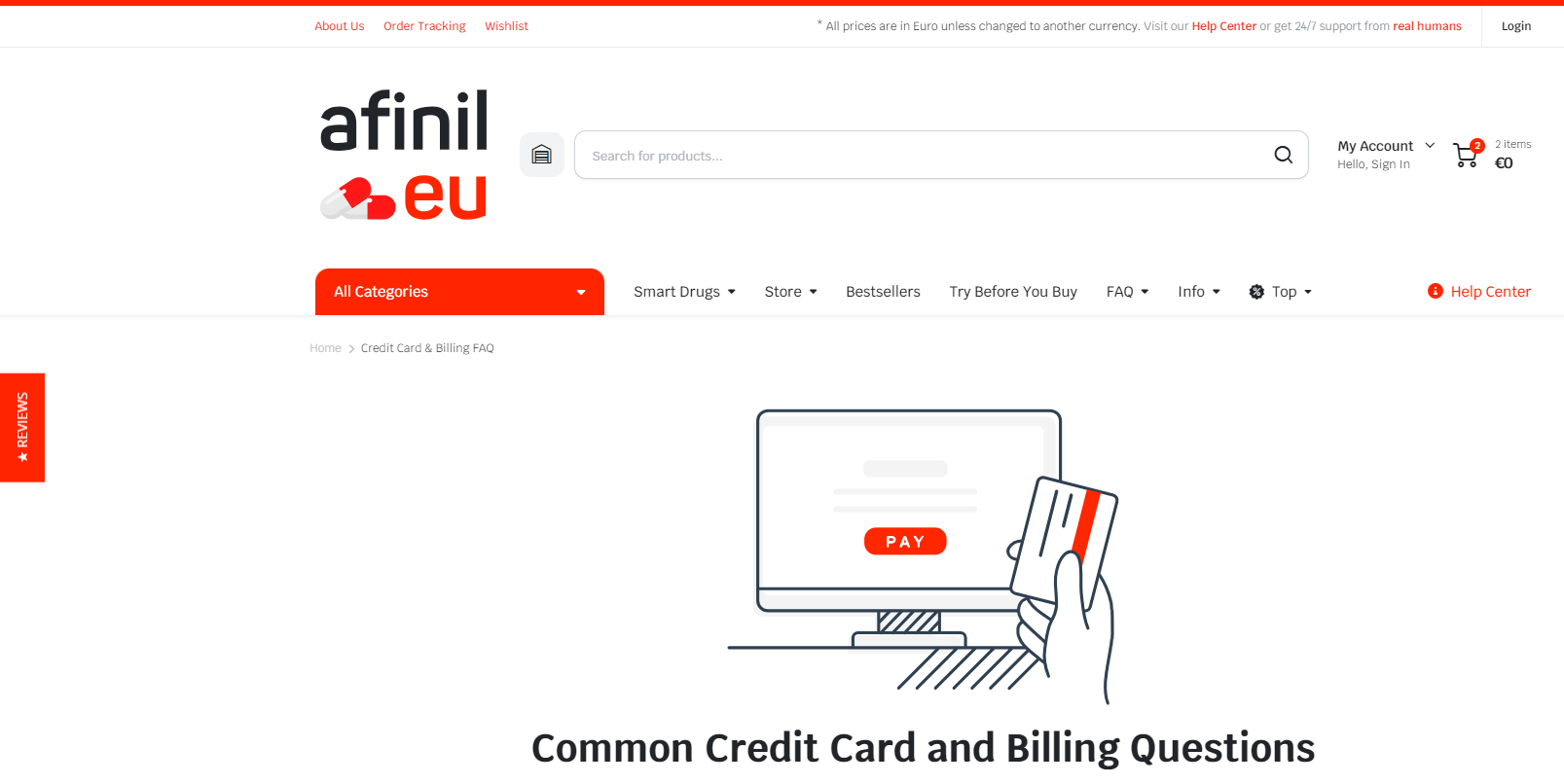 AfinilEU Payment Page